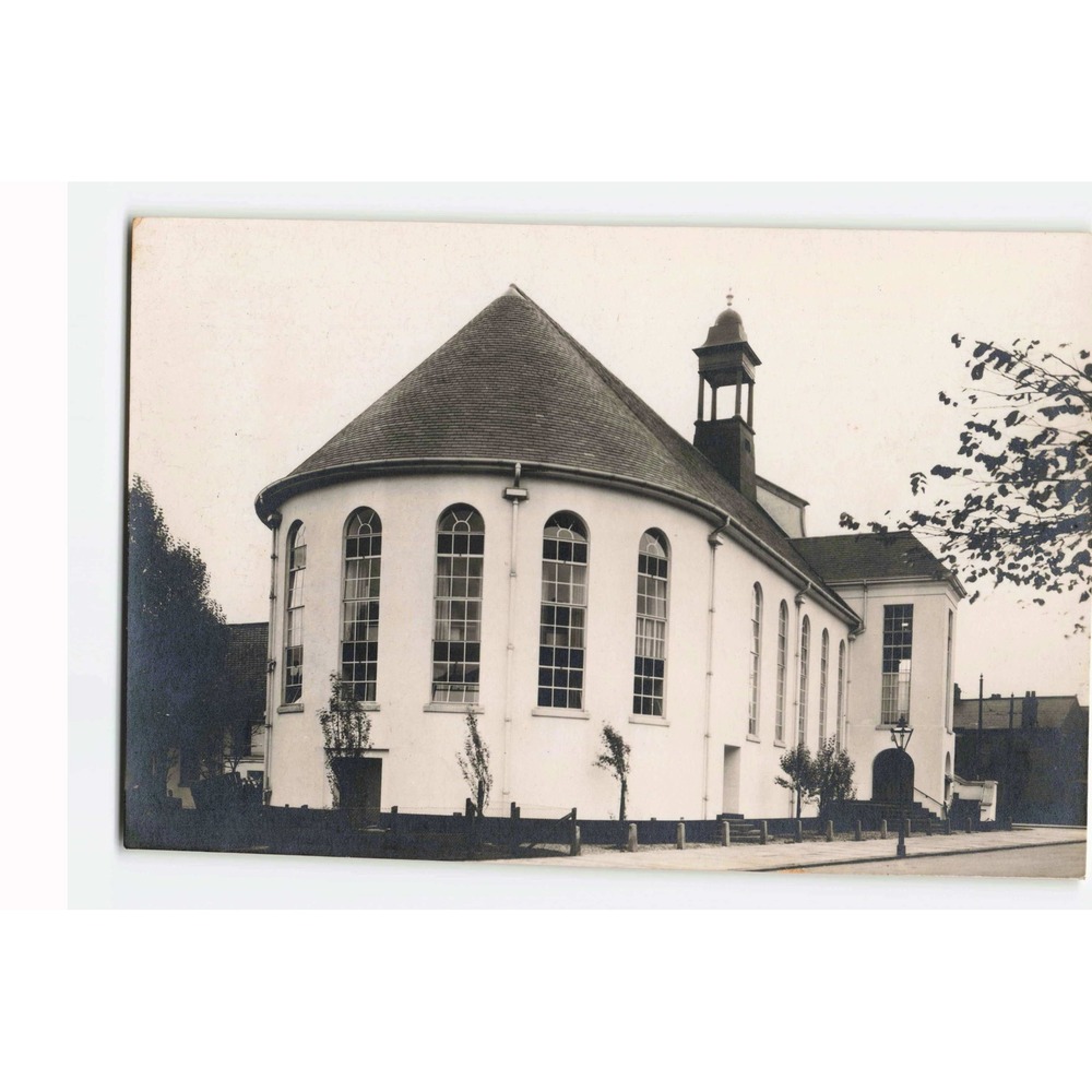 RPPC Unidentified White Church Round Apse Bell Cupola Real Photo Postcard - Picture 1 of 2